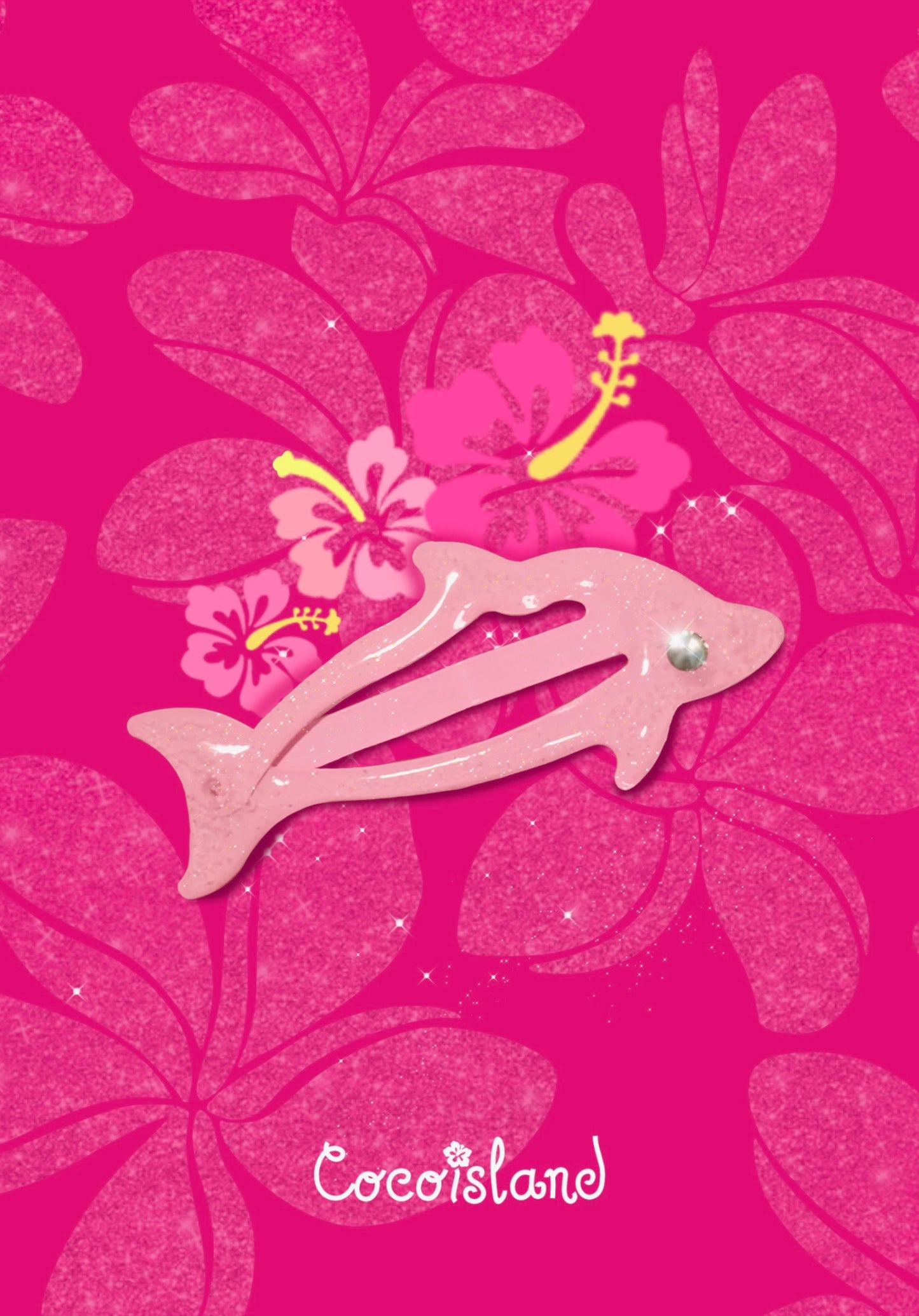 Rhinestone Dolphin Hair Clip